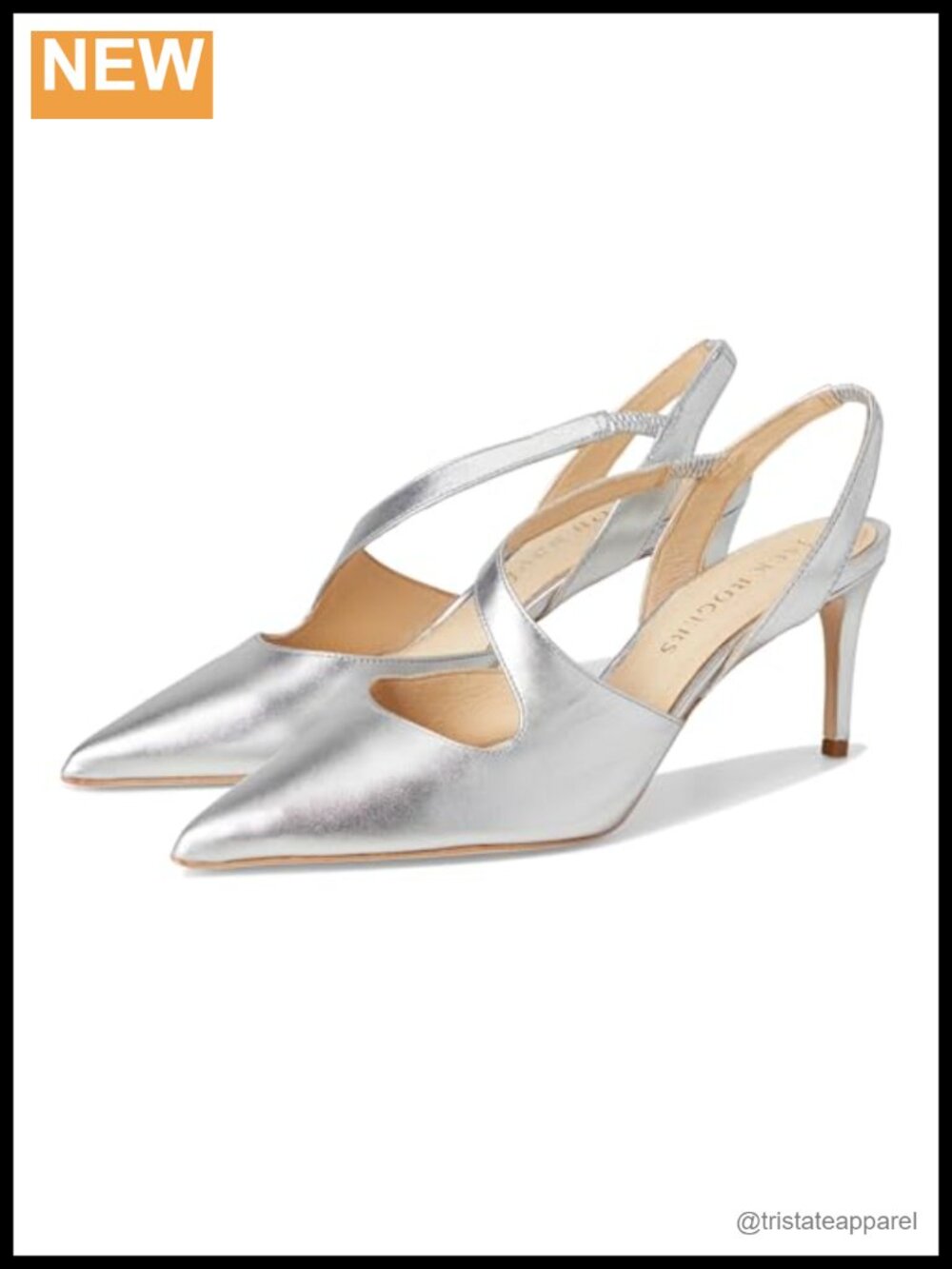 Jack Rogers Womens Ansley Pump Leather Heeled Sandal
